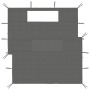 Paredes laterales de cenador con ventanas 2 uds gris antracita de vidaXL, Accesorios para pabellones y cenadores - Ref: Foro2...
