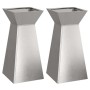 Maceta Pilar 2 pcs Plateado 35 x 35 x 73 cm en Macetas y jardineras | Comprar online en Foru.es