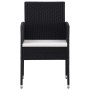Juego de comedor para jardín 7 piezas ratán sintético negro de vidaXL, Conjuntos de jardín - Ref: Foro24-3070774, Precio: 508...