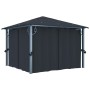 Cenador cortina y tira de lz LED aluminio antracita 300x300 cm de vidaXL, Carpas y cenadores - Ref: Foro24-3070333, Precio: 4...