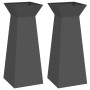 Maceta Pilar 2 pcs Negro 40 x 40 x 100 cm en Macetas y jardineras | Comprar online en Foru.es