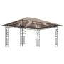 Cenador con mosquitera y tira luz LED taupé 4x3x2,73m 180 g/m² de vidaXL, Carpas y cenadores - Ref: Foro24-3070319, Precio: 3...