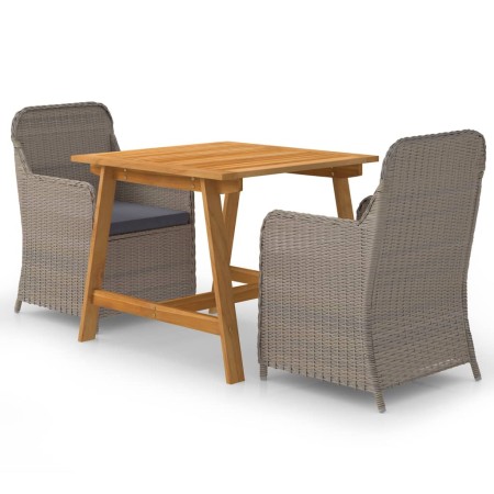 Juego de comedor para jardín de 3 piezas marrón de vidaXL, Conjuntos de jardín - Ref: Foro24-3068715, Precio: 418,01 €, Descu...