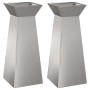Maceta Pilar 2 pcs Plateado 40 x 40 x 100 cm en Macetas y jardineras | Comprar online en Foru.es