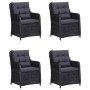 Juego de comedor para jardín 5 piezas negro de vidaXL, Conjuntos de jardín - Ref: Foro24-3068772, Precio: 927,04 €, Descuento: %