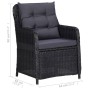 Juego de comedor para jardín 5 piezas negro de vidaXL, Conjuntos de jardín - Ref: Foro24-3068772, Precio: 927,04 €, Descuento: %