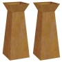 Maceta Pilar 2 pcs Plateado 40 x 40 x 100 cm en Macetas y jardineras | Comprar online en Foru.es