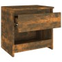 Mesita de noche madera contrachapada roble ahumado 40x30x39cm de vidaXL, Mesitas de noche - Ref: Foro24-815129, Precio: 27,56...
