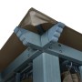 Cenador con cortina y tira de luz aluminio taupé 300x300 cm de vidaXL, Carpas y cenadores - Ref: Foro24-3070334, Precio: 487,...