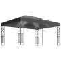 Cenador con doble techo y tira de luces LED antracita 3x4 m de vidaXL, Carpas y cenadores - Ref: Foro24-3070299, Precio: 292,...