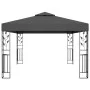 Cenador con doble techo y tira de luces LED antracita 3x4 m de vidaXL, Carpas y cenadores - Ref: Foro24-3070299, Precio: 271,...