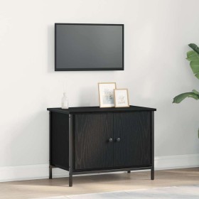 Gabinete de TV Roble Negro 60 x 35 x 45 cm Madera contrachapada en Muebles TV | Comprar online en Foru.es