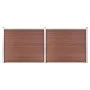 Brown WPC Fence Panel Set 353x146 cm by vidaXL, fence panels - Ref: Foro24-3070451, Price: 634,97 €, Discount: %