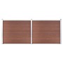 Set de panel de valla WPC marrón 353x146 cm de vidaXL, Paneles de vallas - Ref: Foro24-3070451, Precio: 577,76 €, Descuento: %