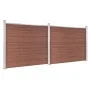 Braunes WPC-Zaunplatten-Set 353 x 146 cm von vidaXL, Zaunpaneele - Ref: Foro24-3070451, Preis: 634,97 €, Rabatt: %