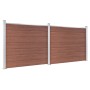 Set de panel de valla WPC marrón 353x146 cm de vidaXL, Paneles de vallas - Ref: Foro24-3070451, Precio: 577,76 €, Descuento: %