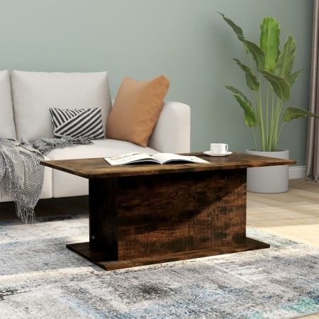 Mesa de centro madera de ingeniería roble ahumado 102x55,5x40cm de vidaXL, Mesas de centro - Ref: Foro24-813092, Precio: 41,6...