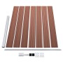 Set de panel de valla WPC marrón 353x146 cm de vidaXL, Paneles de vallas - Ref: Foro24-3070451, Precio: 577,76 €, Descuento: %