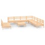 Juego de muebles de jardín 10 piezas madera maciza de pino de vidaXL, Conjuntos de jardín - Ref: Foro24-3083129, Precio: 431,...