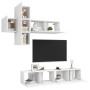 Set de muebles de salón TV 7 piezas madera de ingeniería blanco en Muebles TV | Comprar online en Foru.es