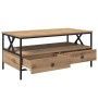 Mesa de Café with Drawer Roble artisan 100 x 51 x 45 cm en Mesas de centro | Comprar online en Foru.es