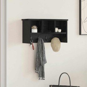 Perchero de pared con estante Roble negro 50 x 16 x 26 cm en Estanterías | Comprar online en Foru.es