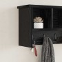 Perchero de pared con estante Roble negro 50 x 16 x 26 cm en Estanterías | Comprar online en Foru.es