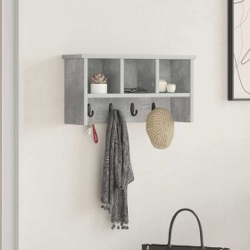 Perchero de pared con estante Gris hormigón 50 x 16 x 26 cm en Estanterías | Comprar online en Foru.es