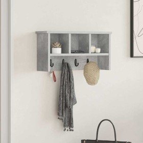 Perchero de pared con estante Gris hormigón 50 x 16 x 26 cm en Estanterías | Comprar online en Foru.es