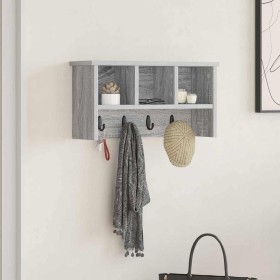 Perchero de pared con estante Gris sonoma 50 x 16 x 26 cm en Estanterías | Comprar online en Foru.es