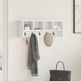 Perchero de pared Blanco 75 x 16 x 26 cm Madera contrachapada en Estanterías | Comprar online en Foru.es