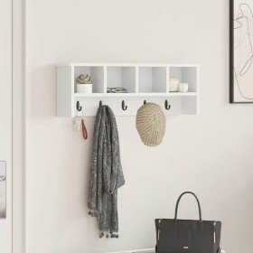 Perchero de pared Blanco 75 x 16 x 26 cm Madera contrachapada en Estanterías | Comprar online en Foru.es