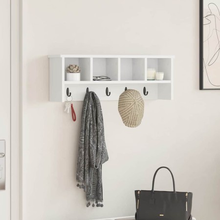 Perchero de pared Blanco 75 x 16 x 26 cm Madera contrachapada en Estanterías | Comprar online en Foru.es