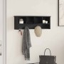 Perchero de pared con estante Roble negro 75 x 16 x 26 cm en Estanterías | Comprar online en Foru.es