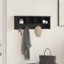Perchero de pared con estante Roble negro 75 x 16 x 26 cm en Estanterías | Comprar online en Foru.es