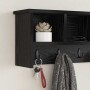 Perchero de pared con estante Roble negro 75 x 16 x 26 cm en Estanterías | Comprar online en Foru.es