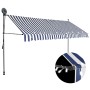 Toldo manual retráctil con LED azul y blanco 400 cm en Toldos | Comprar online en Foru.es