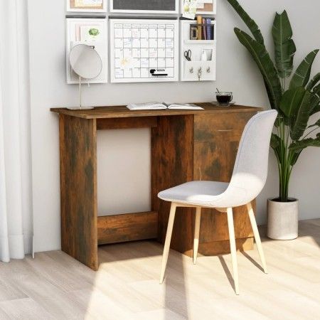 Escritorio madera contrachapada roble ahumado 100x50x76 cm de vidaXL, Escritorios - Ref: Foro24-815420, Precio: 68,35 €, Desc...