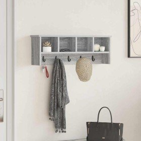 Perchero de pared con estante Gris sonoma 75 x 16 x 26 cm en Estanterías | Comprar online en Foru.es