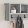 Perchero de pared con estante Gris sonoma 75 x 16 x 26 cm en Estanterías | Comprar online en Foru.es
