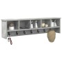 Perchero de pared con estante Gris hormigón 100 x 16 x 26 cm en Estanterías | Comprar online en Foru.es