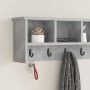Perchero de pared con estante Gris hormigón 100 x 16 x 26 cm en Estanterías | Comprar online en Foru.es