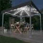 Cenador con tira de luces LED aluminio antracita 300x300 cm de vidaXL, Carpas y cenadores - Ref: Foro24-3070343, Precio: 365,...