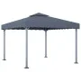 Cenador con tira de luces LED aluminio antracita 300x300 cm de vidaXL, Carpas y cenadores - Ref: Foro24-3070343, Precio: 365,...