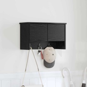 Perchero de pared con estante Roble Negro 50 x 20 x 30 cm en Estanterías | Comprar online en Foru.es