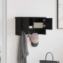 Perchero de pared con estante Roble Negro 50 x 20 x 30 cm en Estanterías | Comprar online en Foru.es