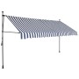 Toldo manual retráctil con LED azul y blanco 400 cm en Toldos | Comprar online en Foru.es