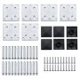 Schwarzes WPC-Zaunelement-Set 872 x 146 cm von vidaXL, Zaunpaneele - Ref: Foro24-3070462, Preis: 1,00 €, Rabatt: %