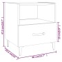 Mesita de noche madera contrachapada gris hormigón de vidaXL, Mesitas de noche - Ref: Foro24-812032, Precio: 42,24 €, Descuen...
