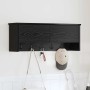 Perchero de pared con estante Roble Negro 80 x 20 x 30 cm en Estanterías | Comprar online en Foru.es